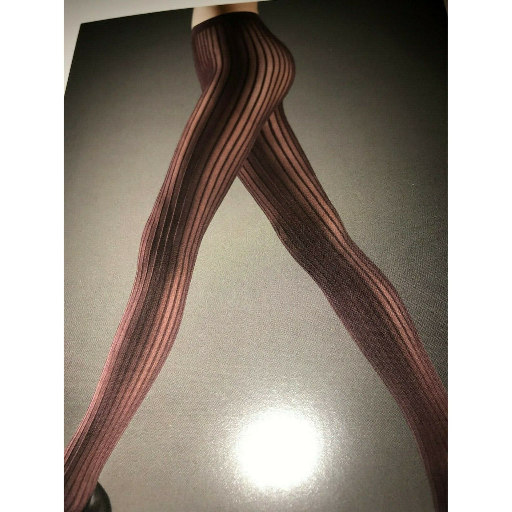 Wolford Stripes Tights size Medium Color Java 14483 08