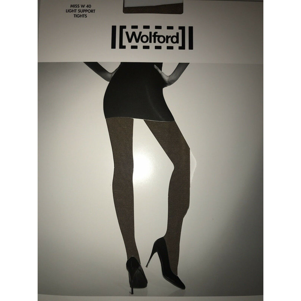 Wolford Miss W 40 Light Support Tights Color Marais Size Small