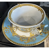 Versace Prestige Gala Bleu Cream Soup Cup and Saucer 10 oz.  19325-403638-10420